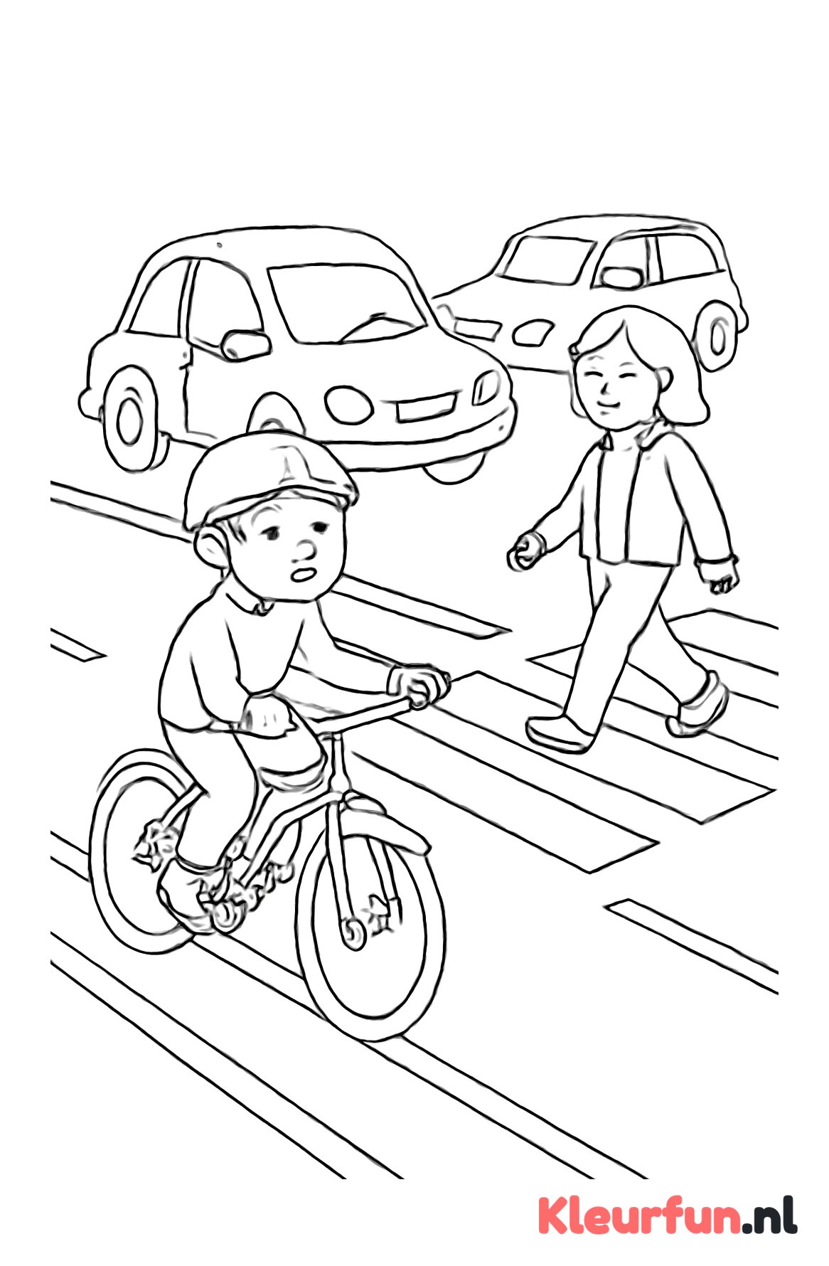 Fietser op fietspad