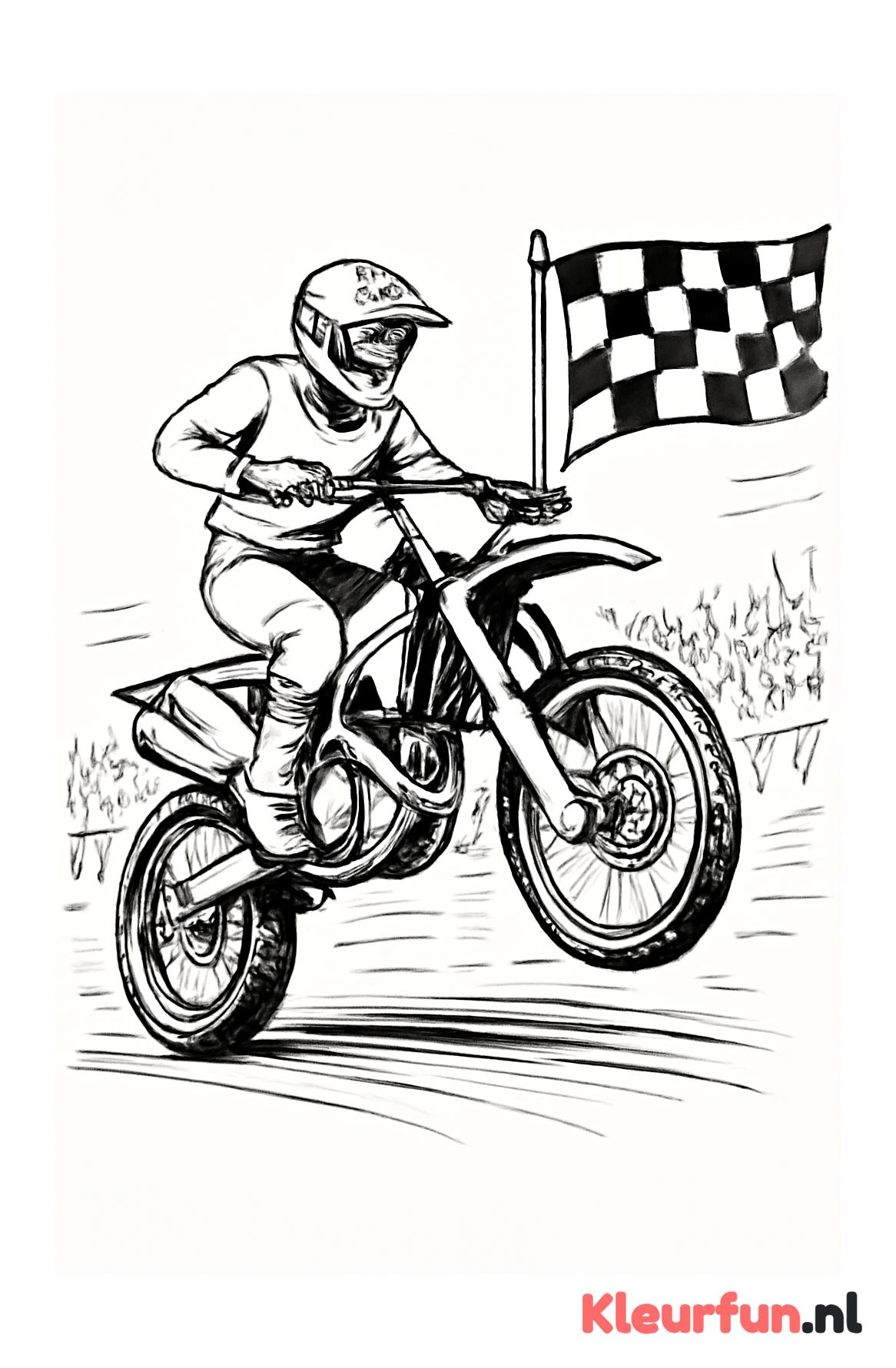 Finish motorcross race