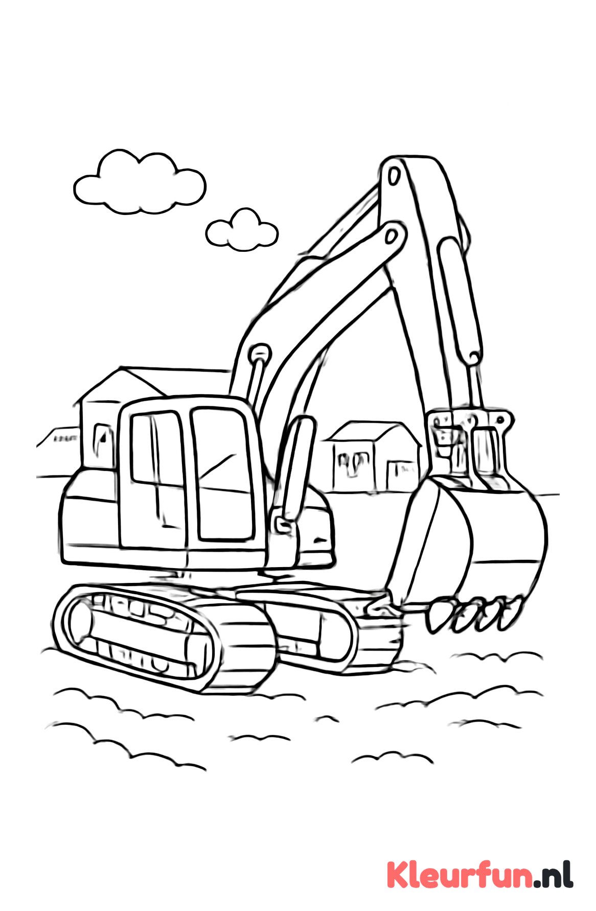 Graafmachine op bouwplaats