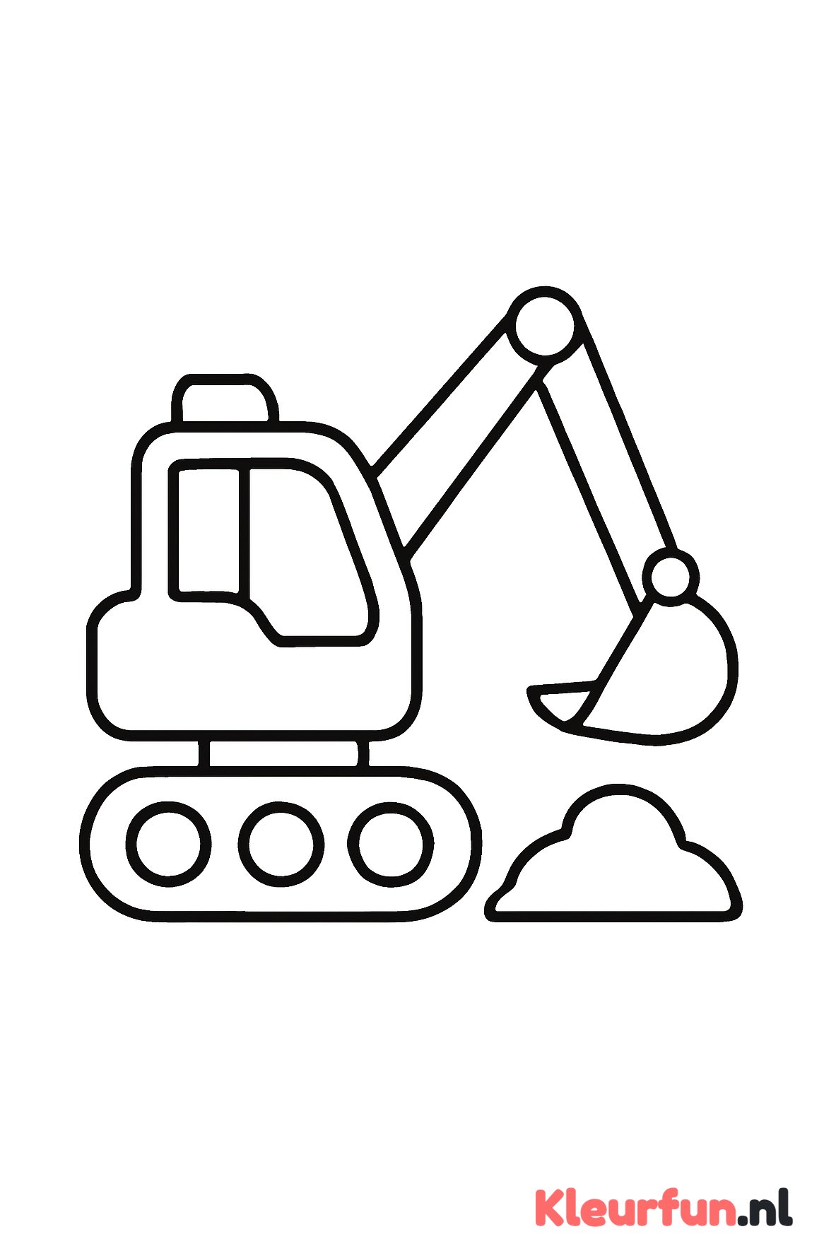 Graafmachine met stapel grond