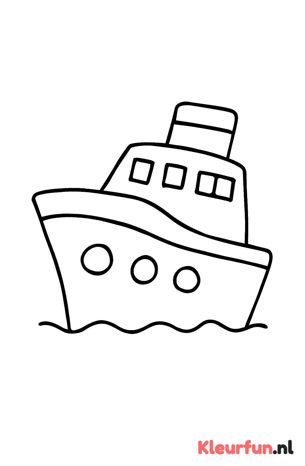 Groot cruiseschip eenvoudig