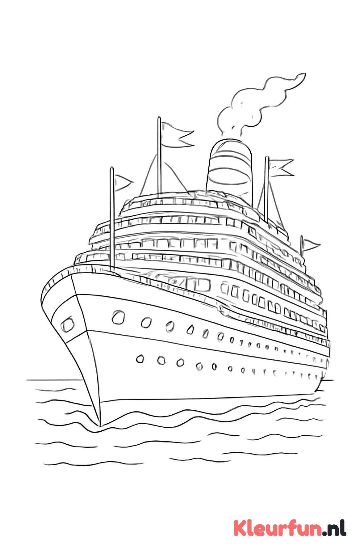 Groot Cruiseschip op Zee