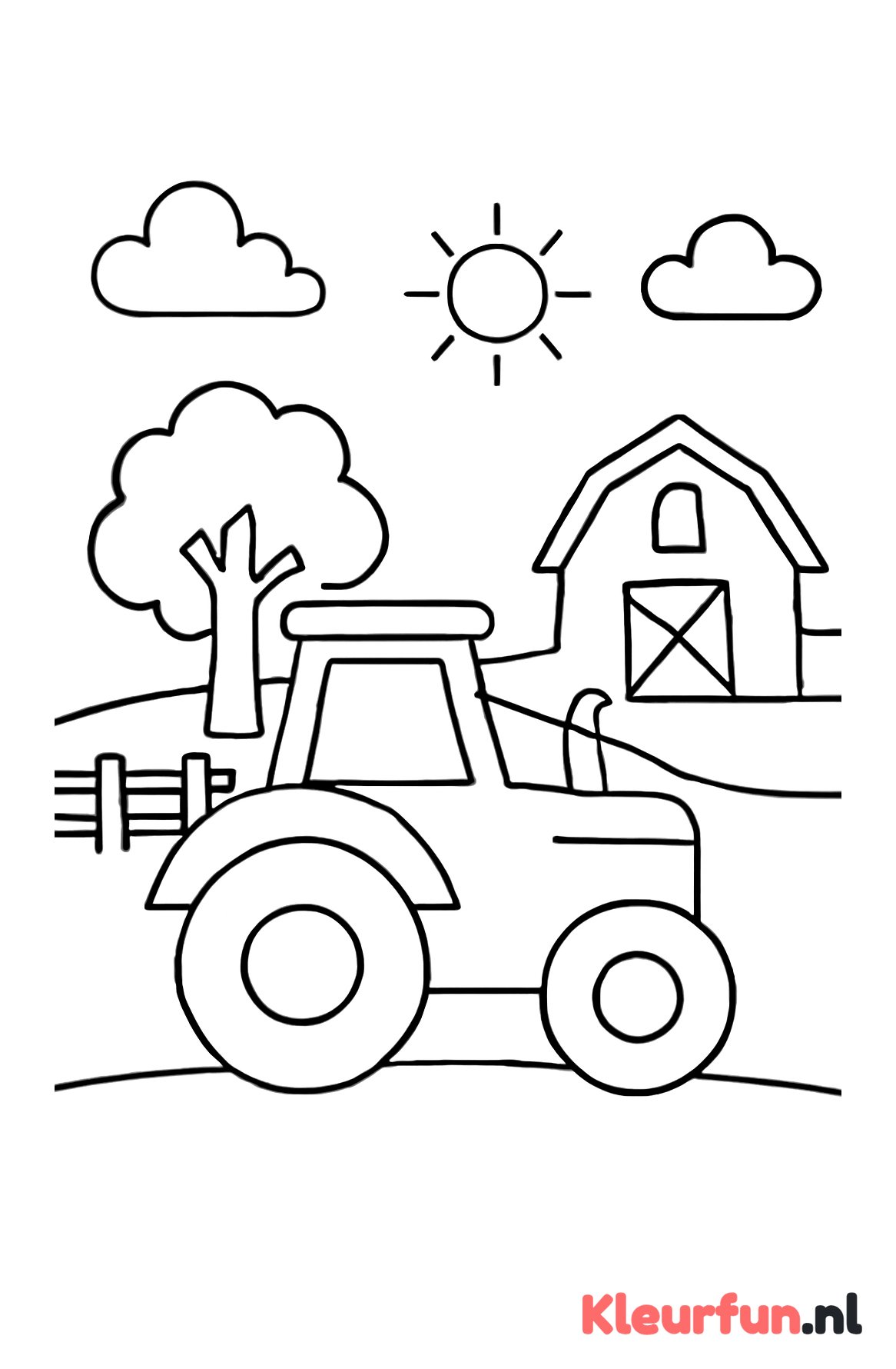 Grote boerderij tractor