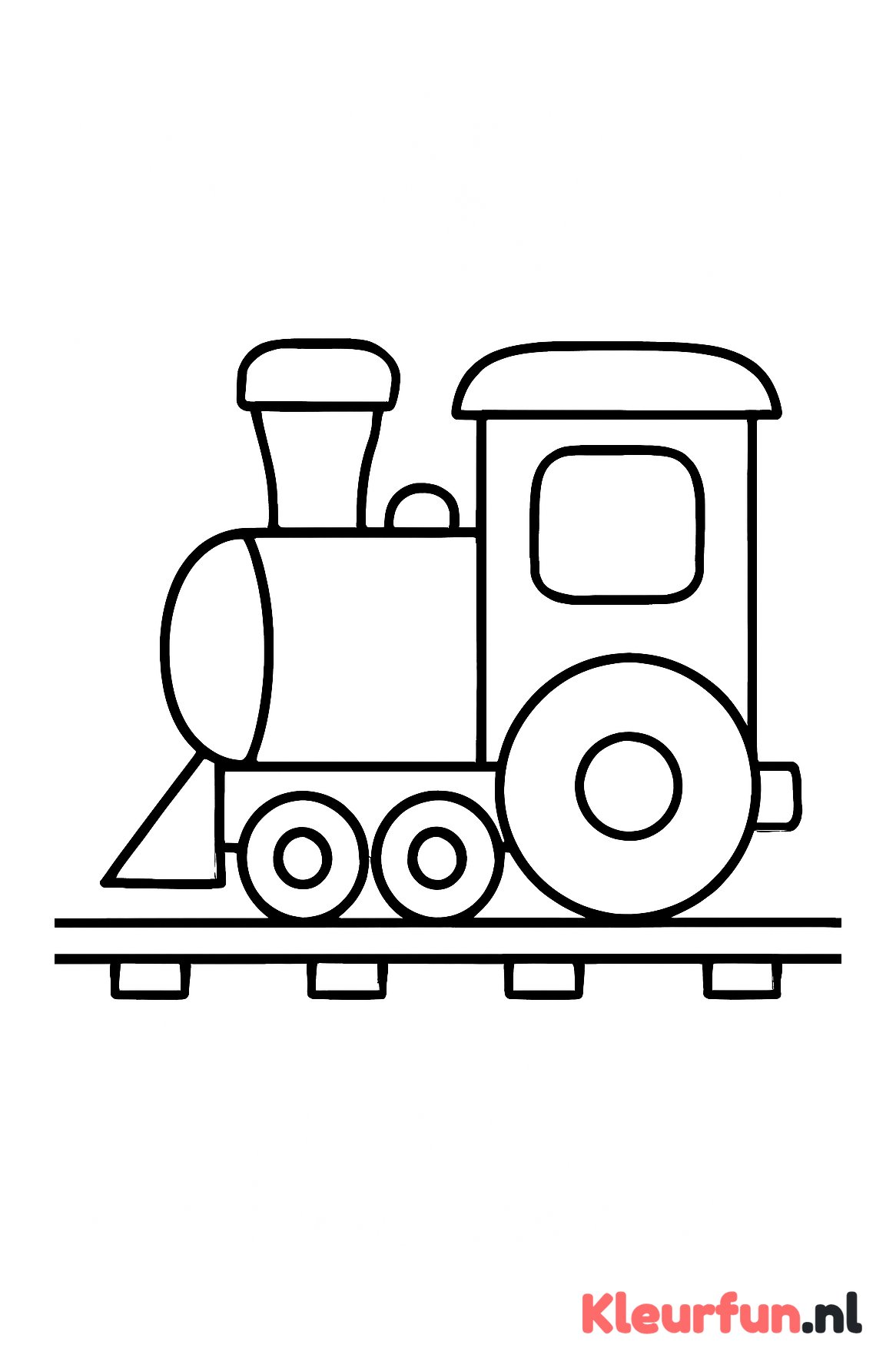 Grote, eenvoudige locomotief