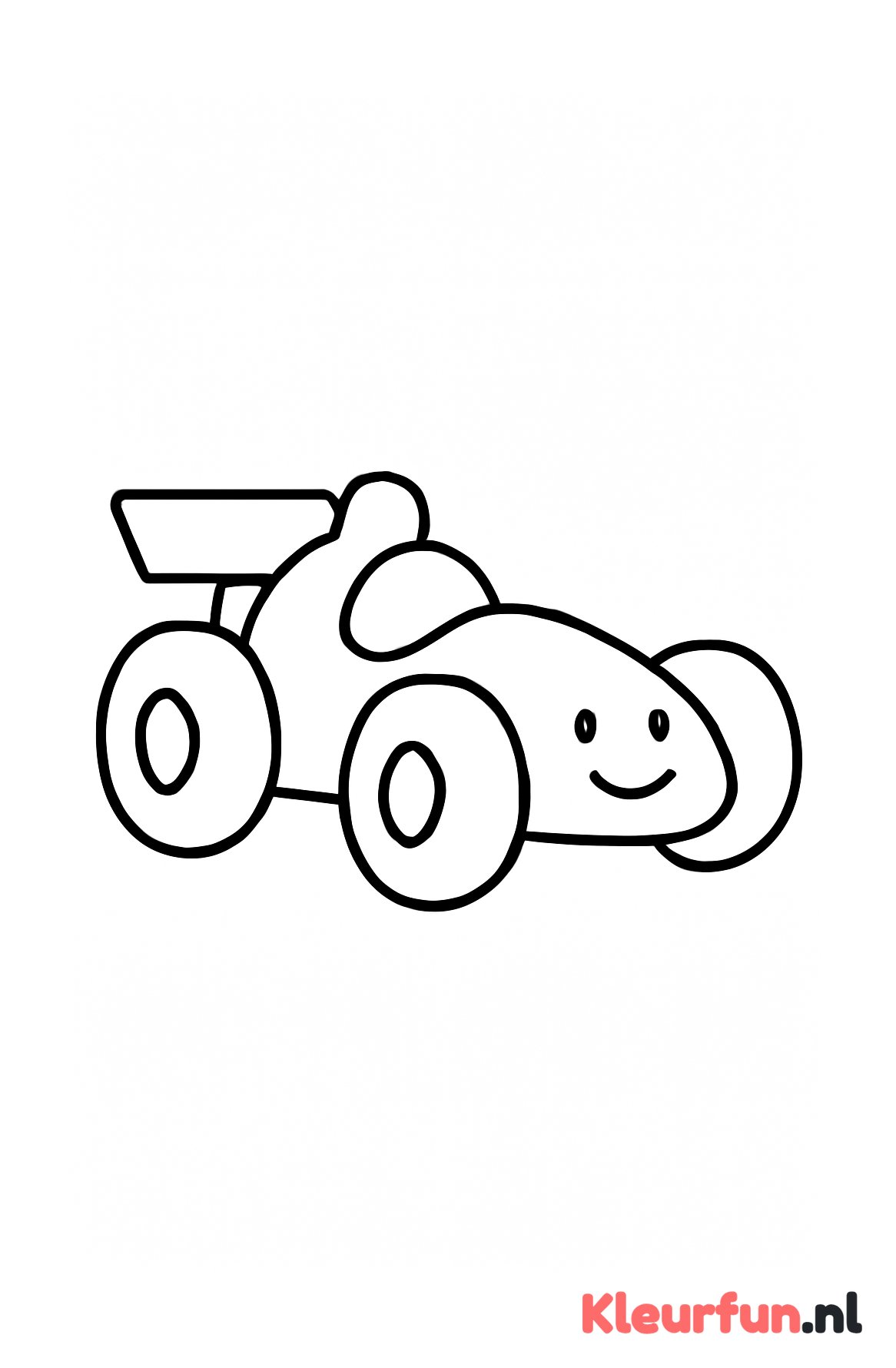 Grote eenvoudige raceauto