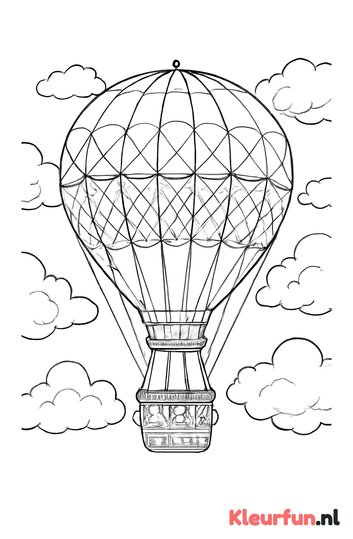 Grote gedetailleerde luchtballon