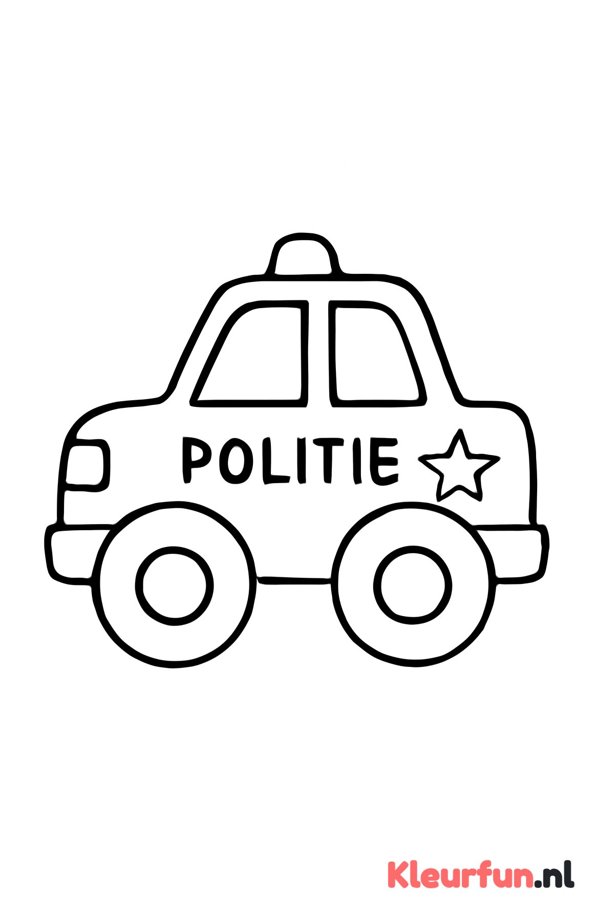 Grote simpele politieauto