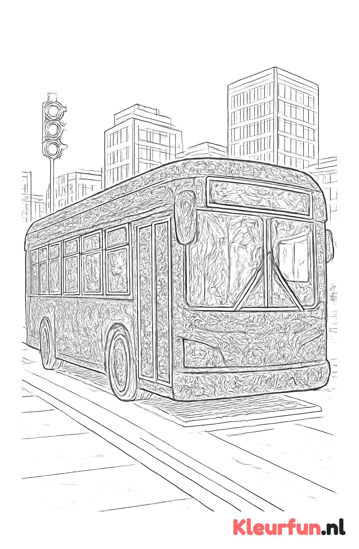 Grote stadsbus met fijne details