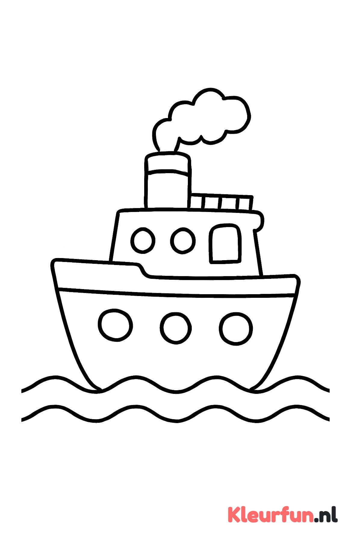 Grote stoomboot op het water