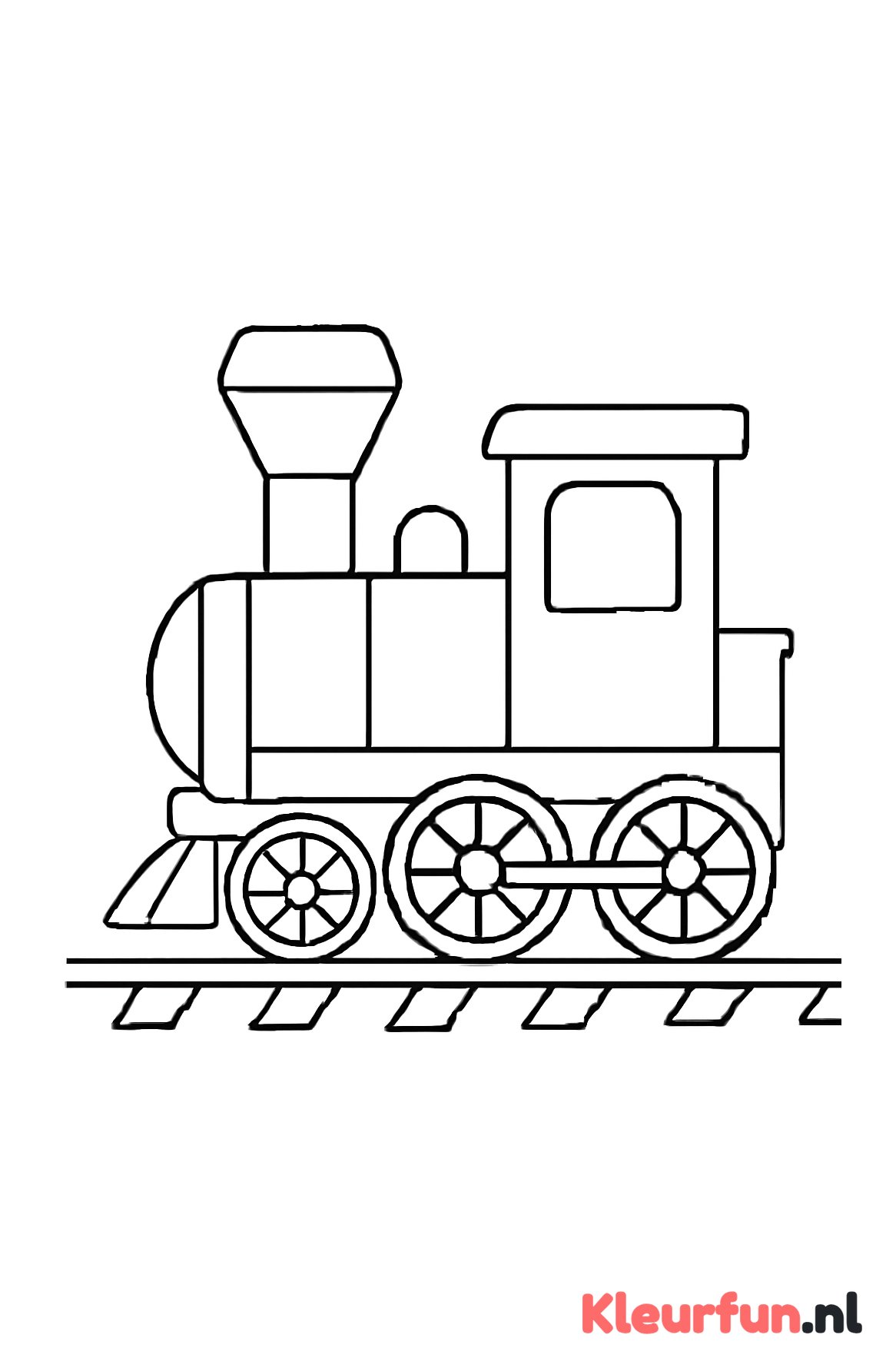 Grote stoomtrein op spoor