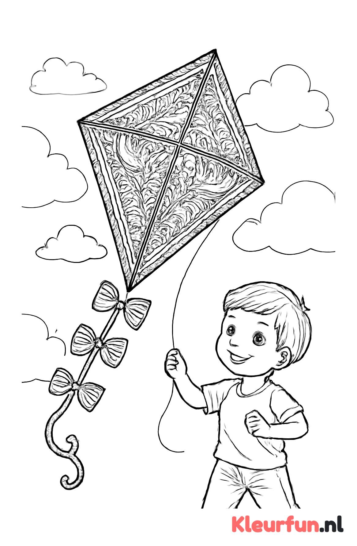 Grote vlieger in de lucht