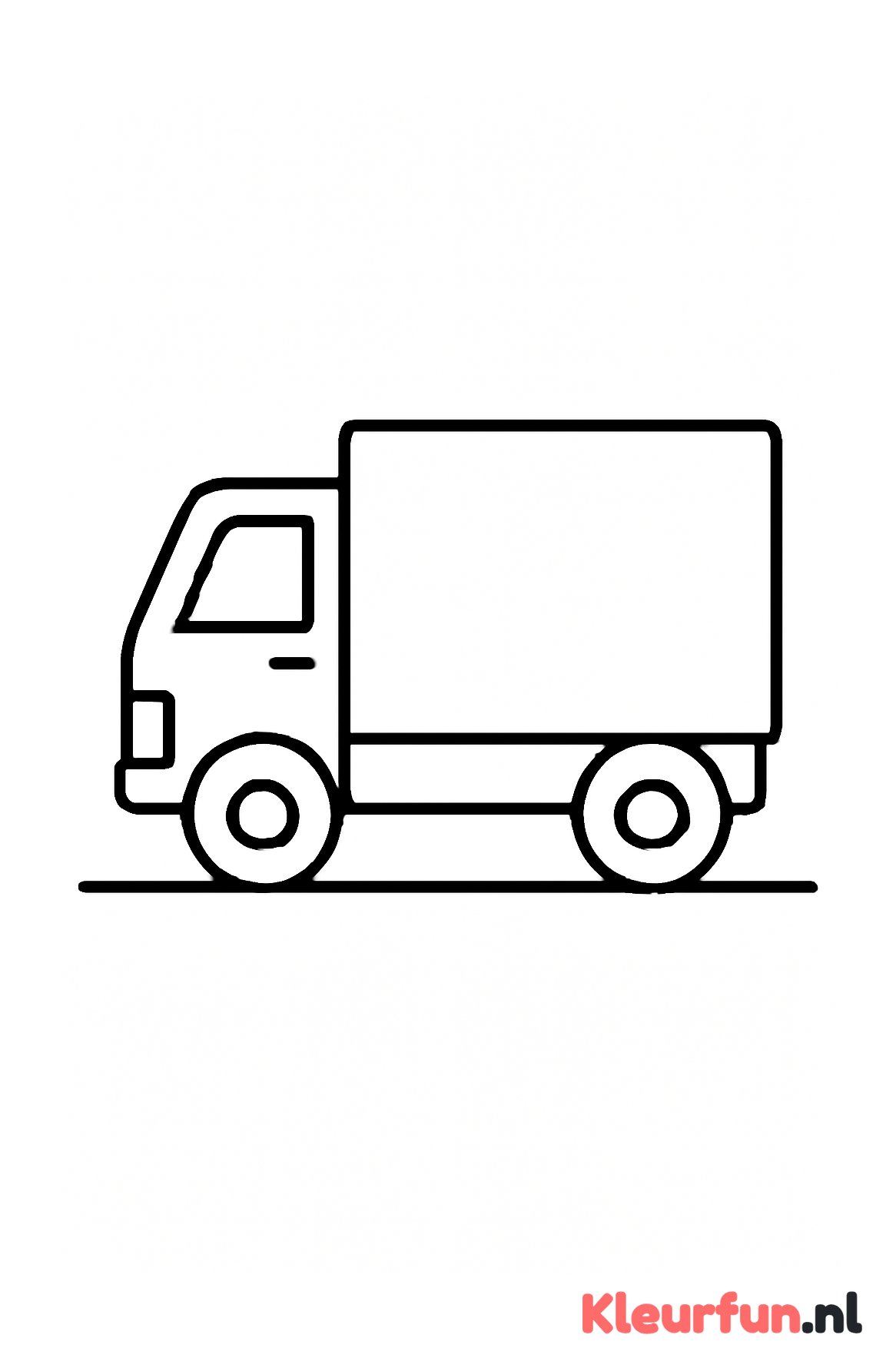 Grote vrachtwagen op de weg