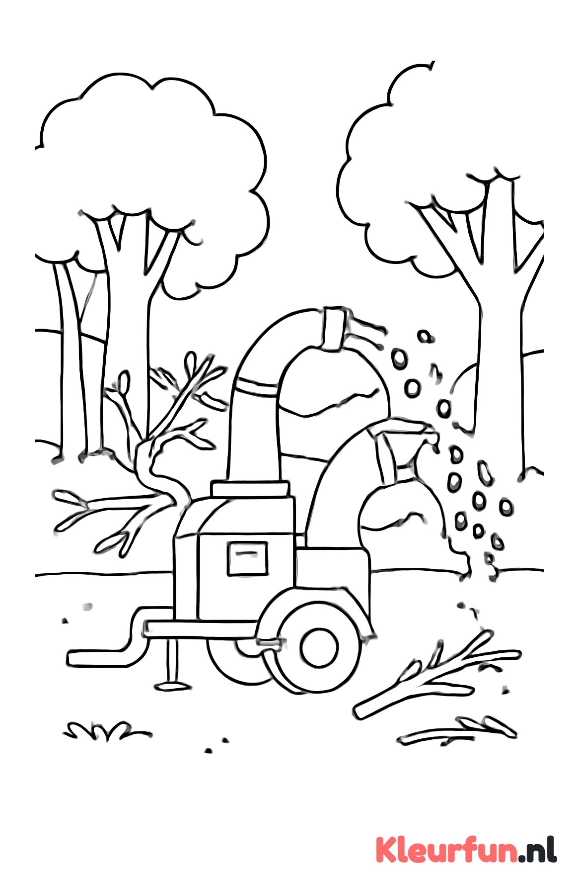 Hakselaar in het bos