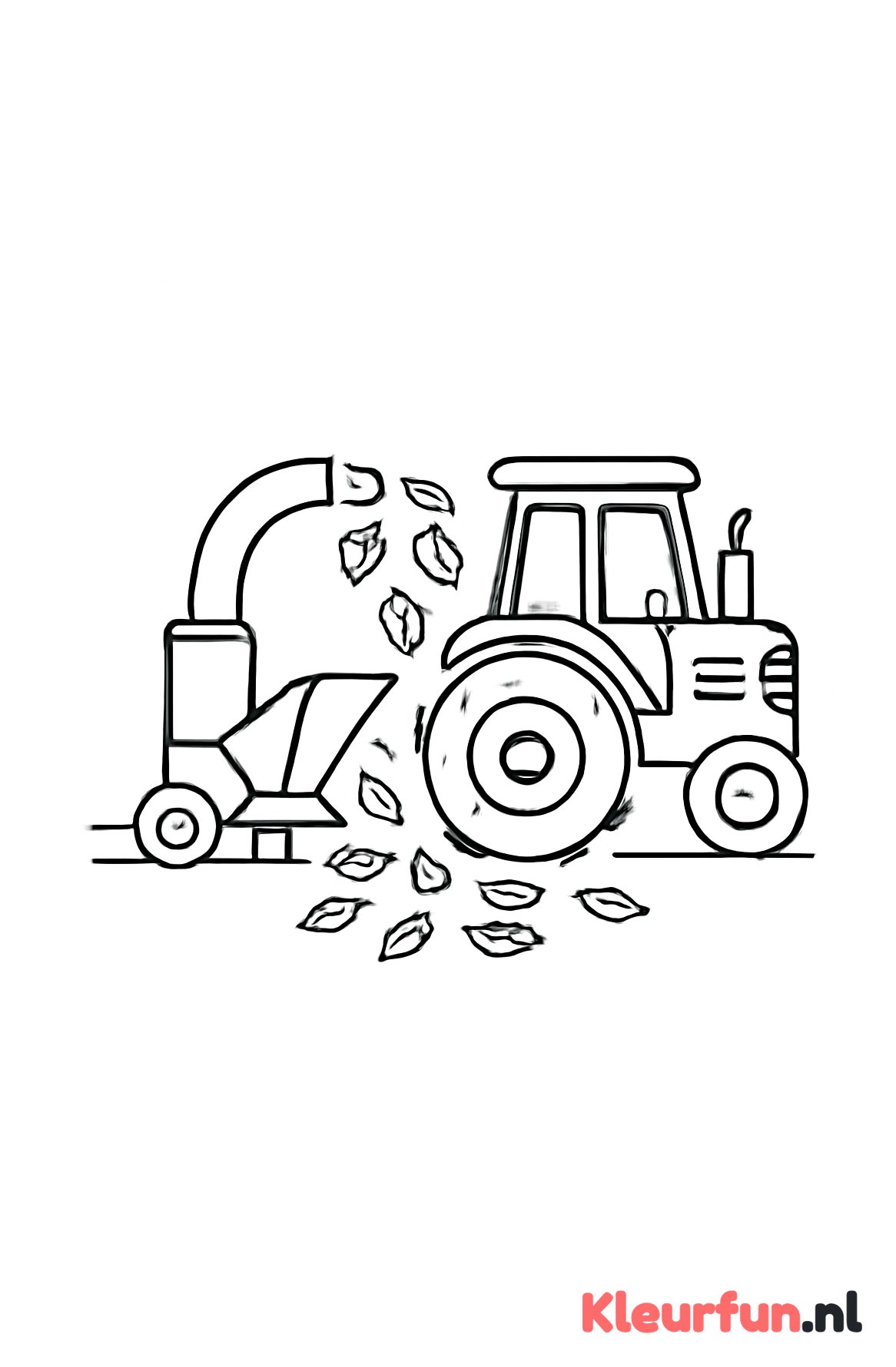 Hakselaar met tractor