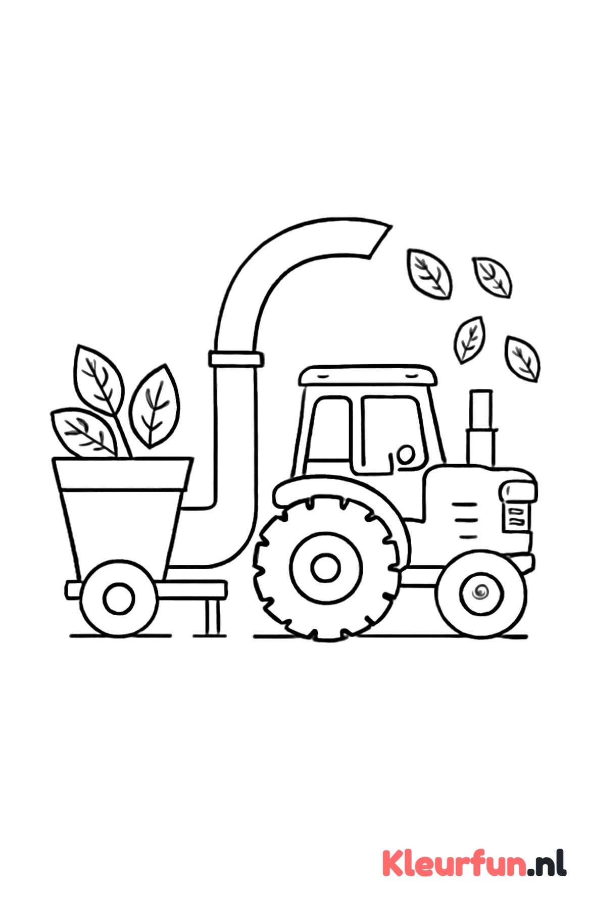 Hakselaar met tractor