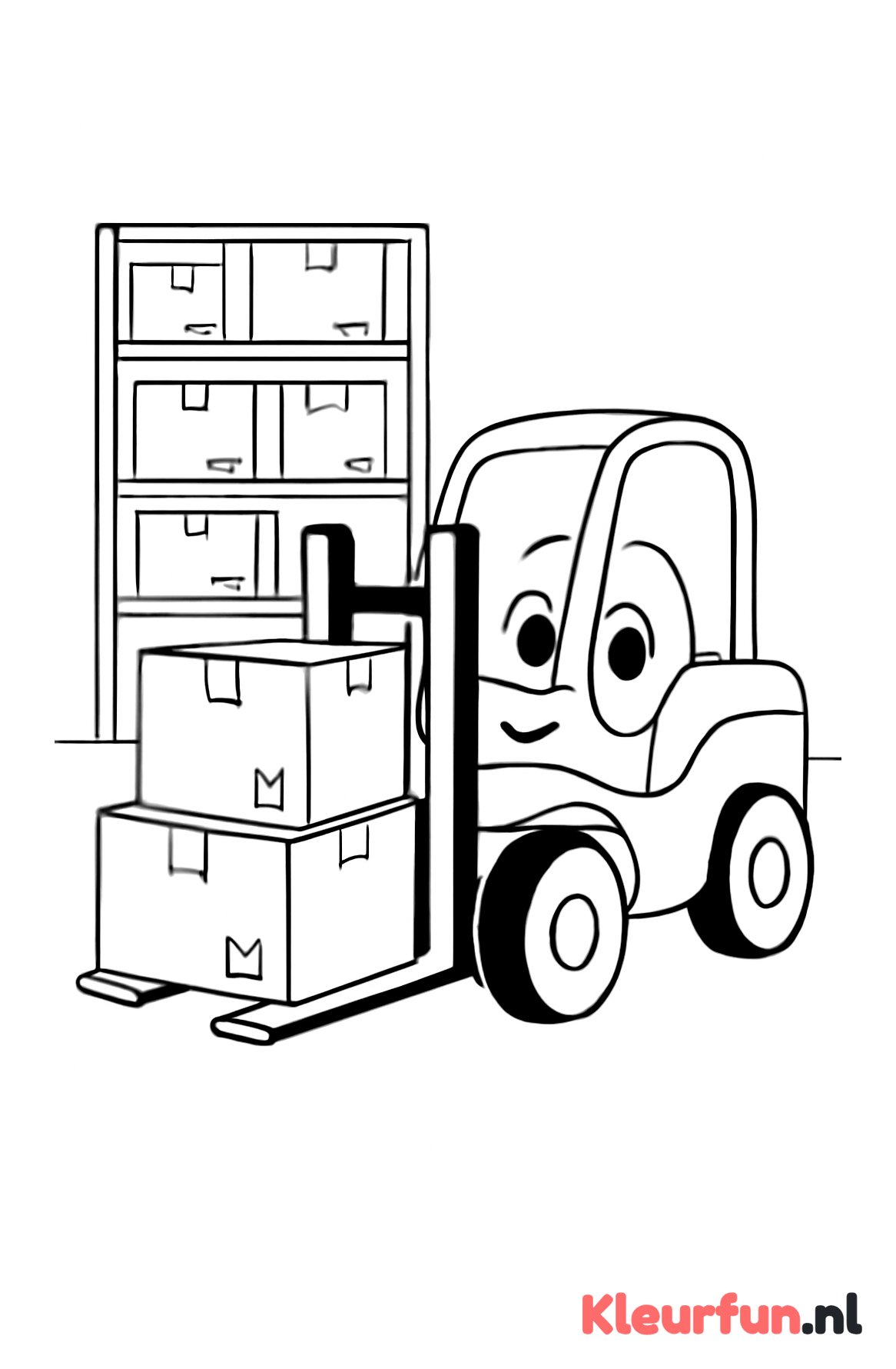 Heftruck met dozen