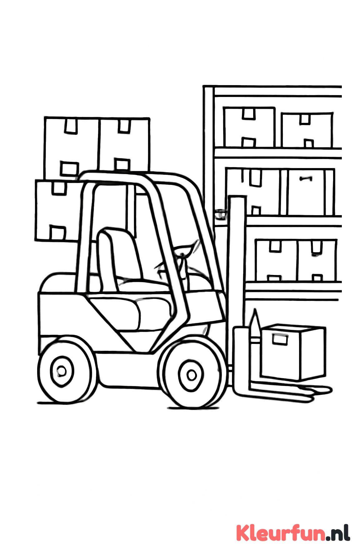Heftruck in magazijn
