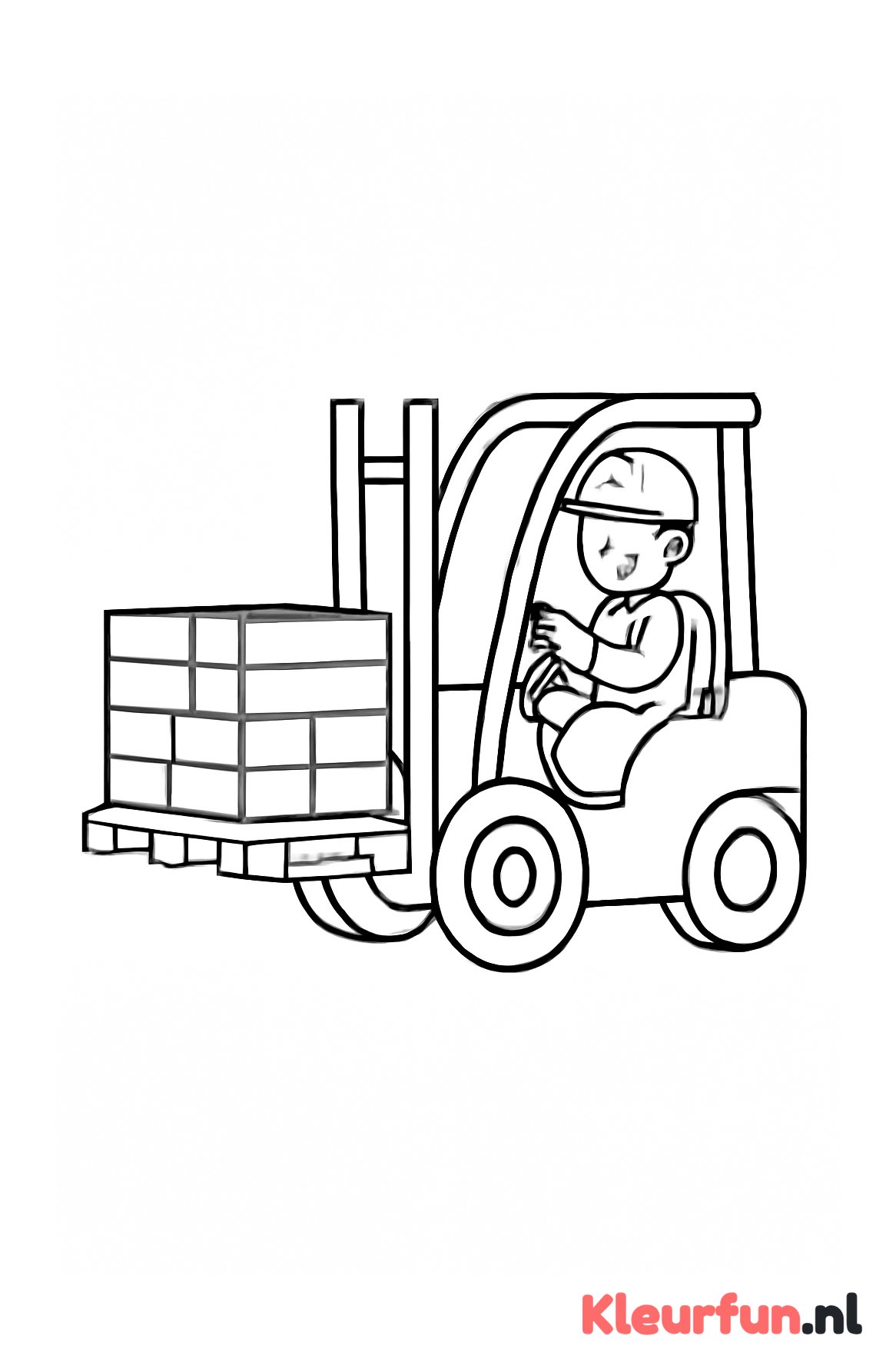 Heftruck verplaatst pallets