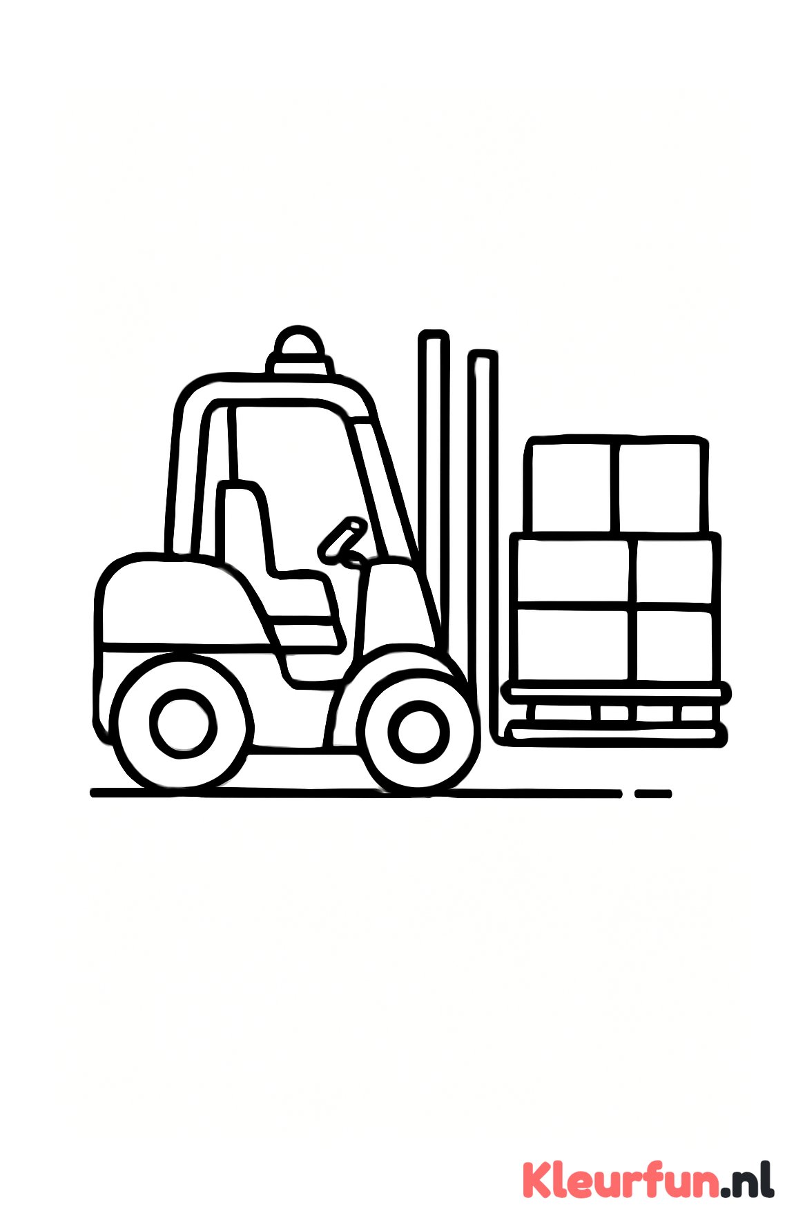 Heftruck met pallets
