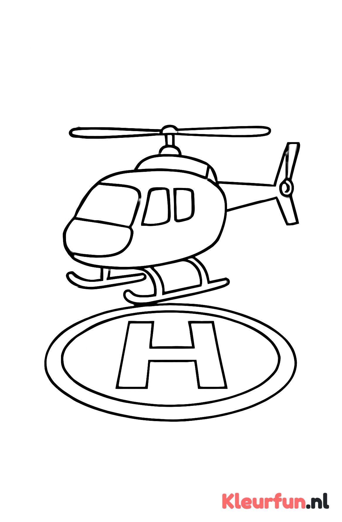 Helikopter op het platform