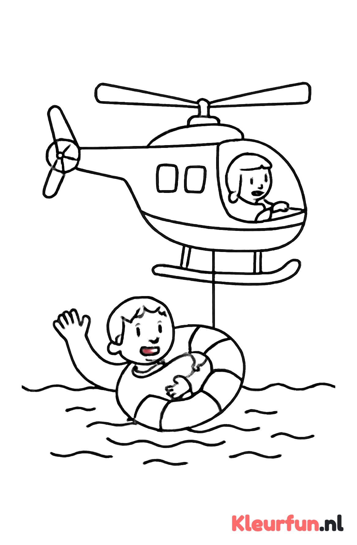 Helikopter in reddingsactie