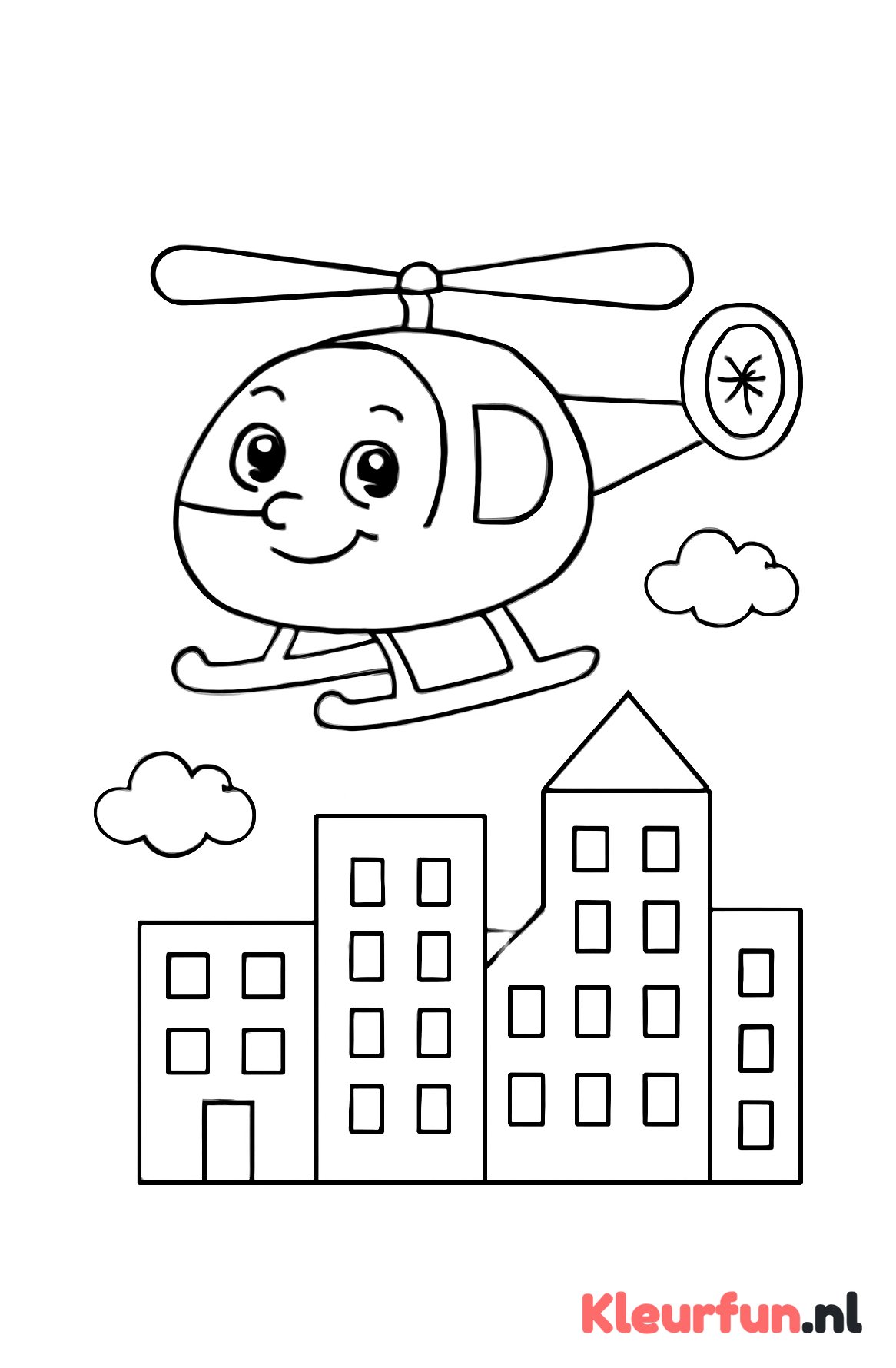 Helikopter in de stad