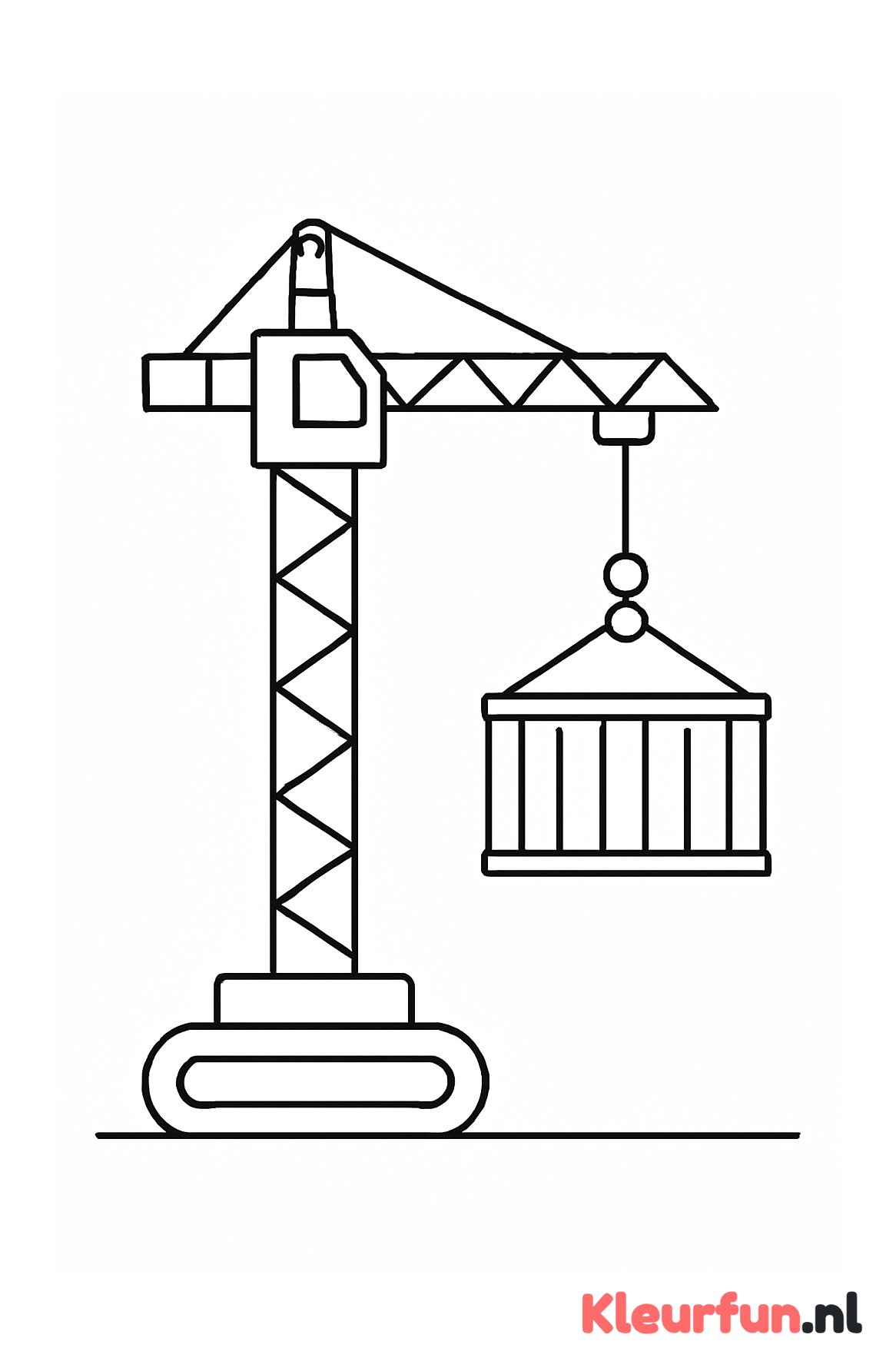 Hijskraan verplaatst container