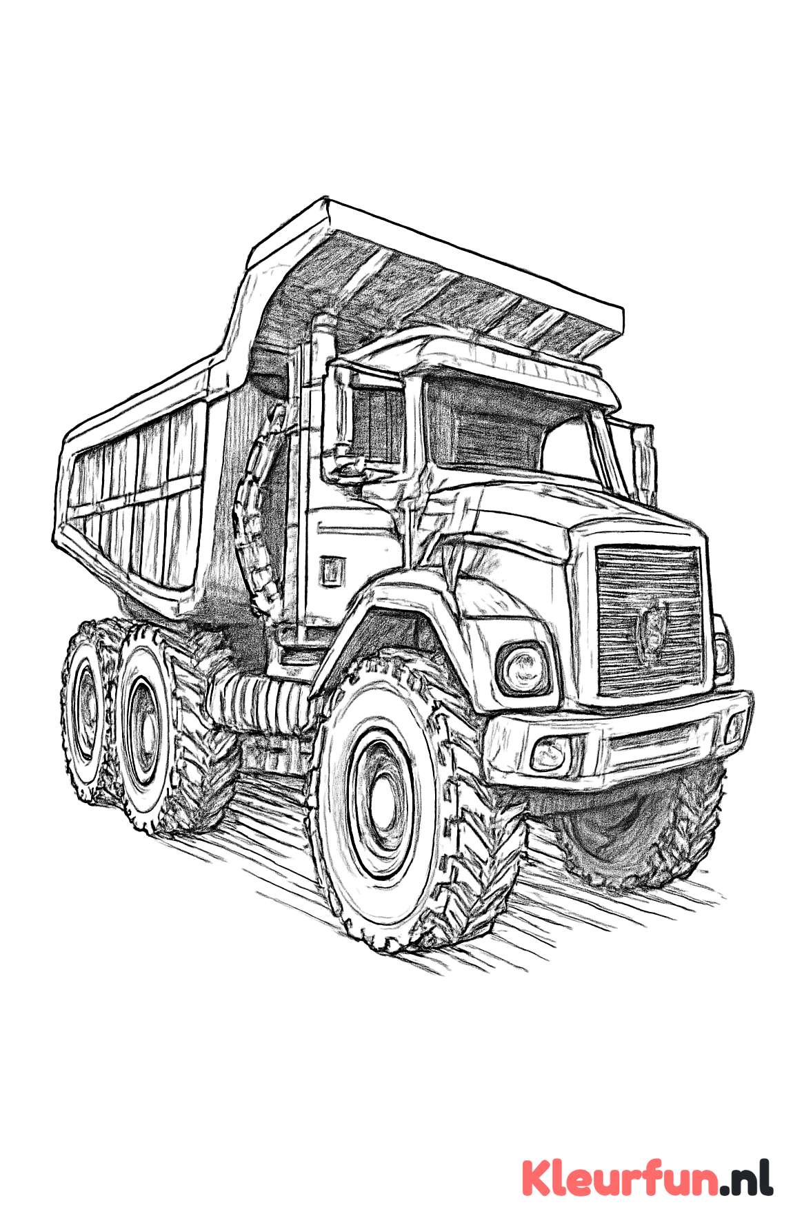 Zware kiepwagen vrachtwagen