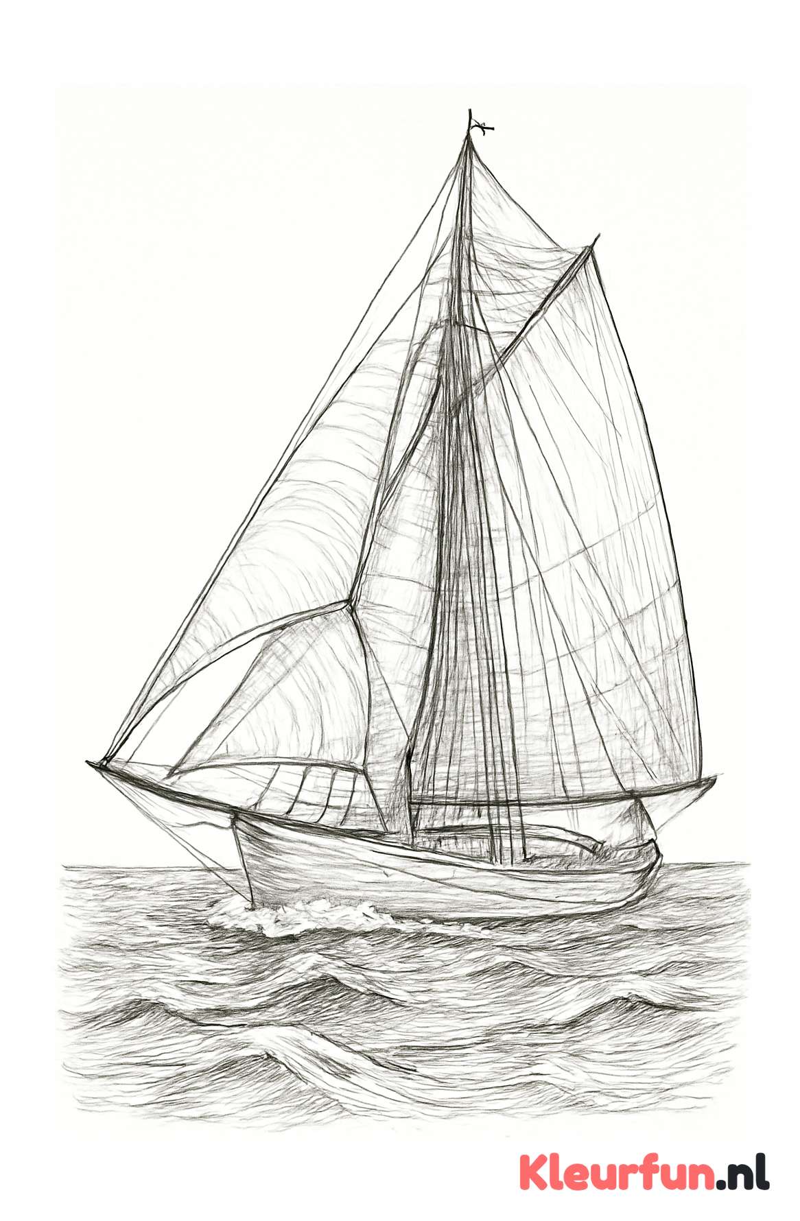 Klassiek Zeiljacht op Open Water