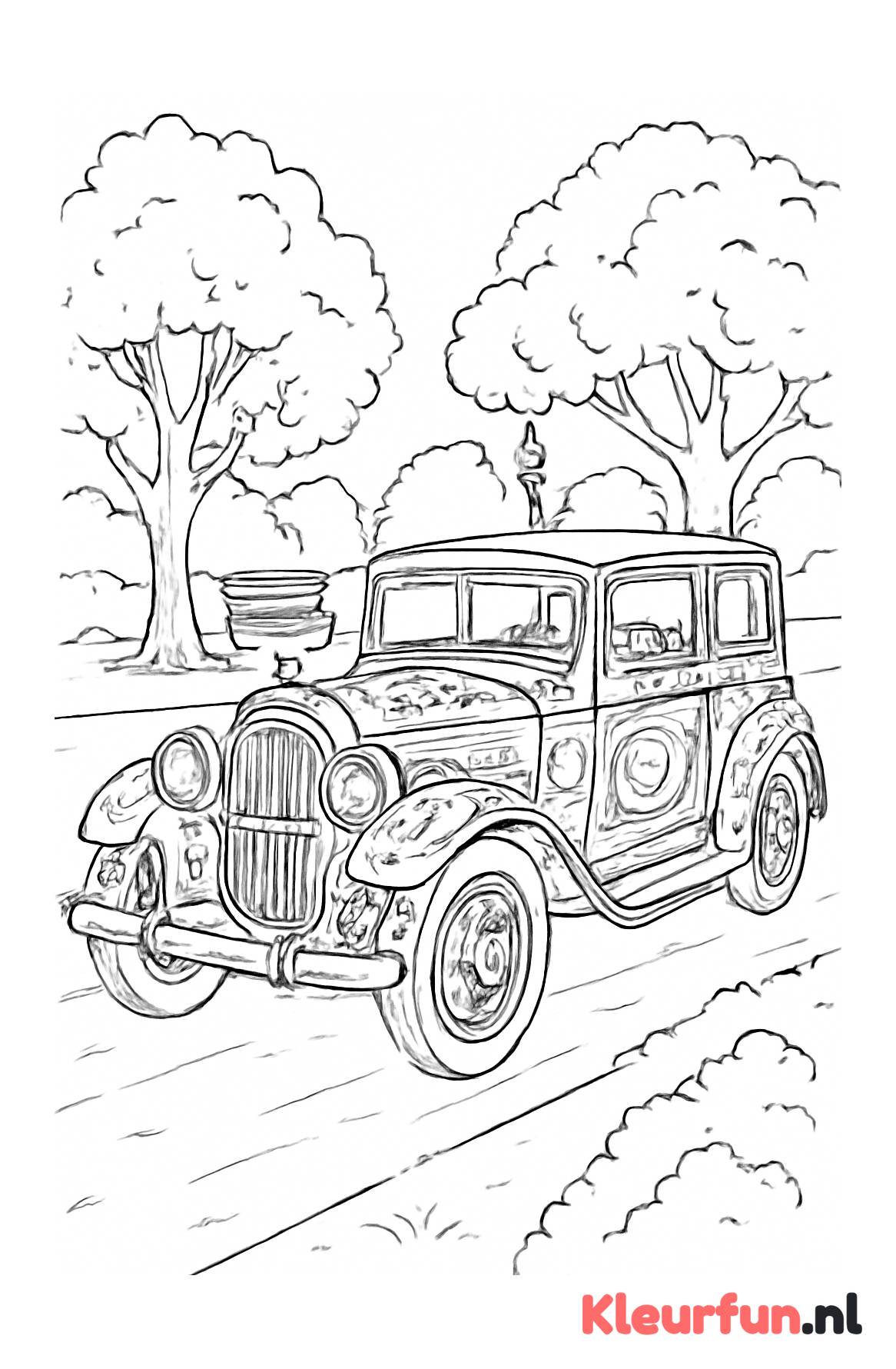 Klassieke Oldtimer in het stadspark