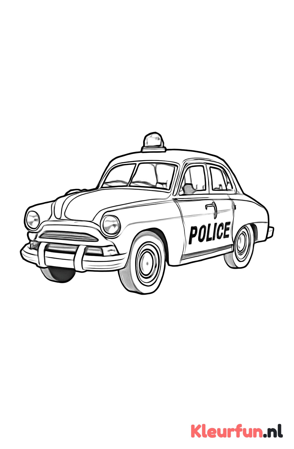 Klassieke politieauto uit de jaren 50