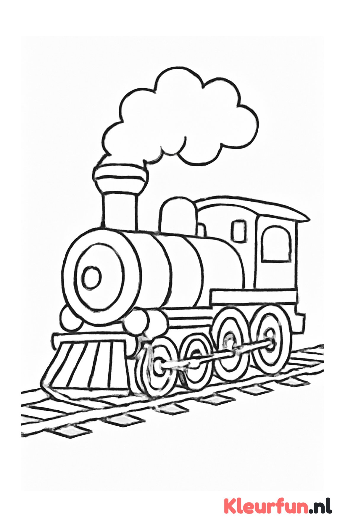 Klassieke stoomlocomotief lijntekening