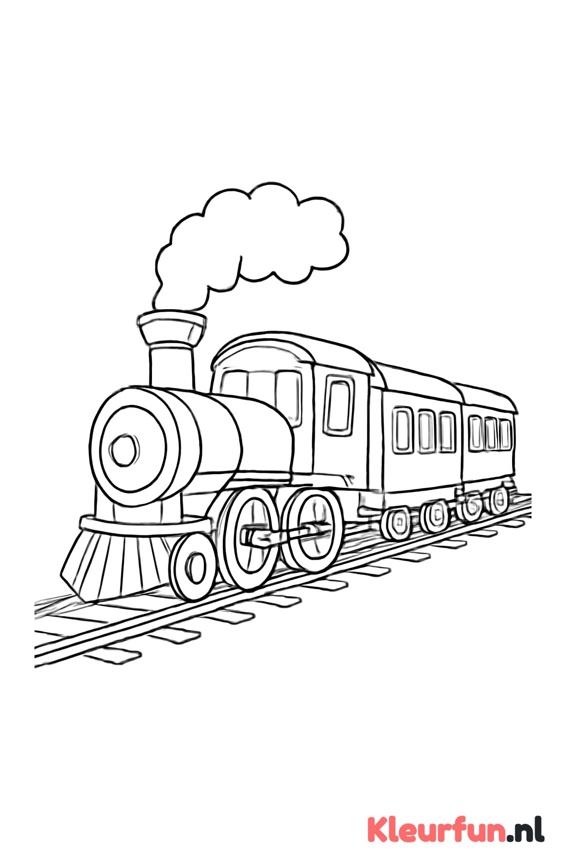 Klassieke trein met locomotief