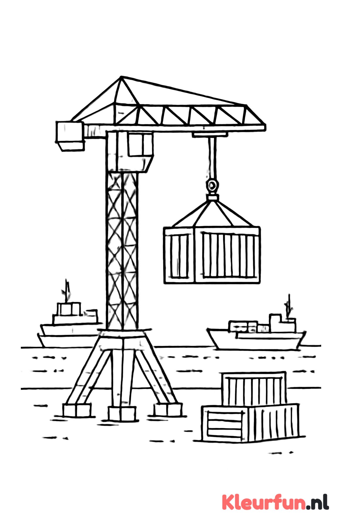Hijskraan in de haven