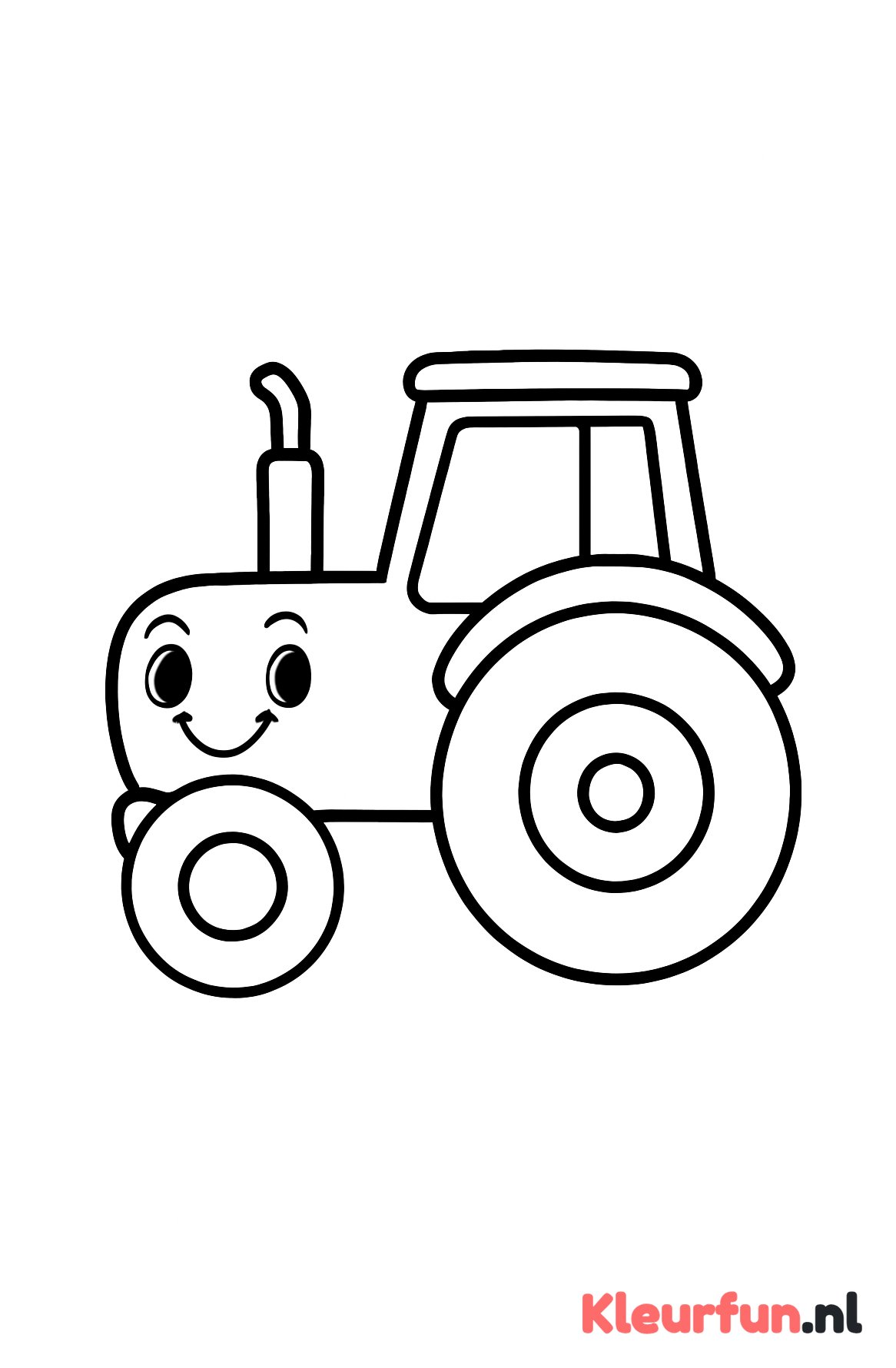 Lachende tractor
