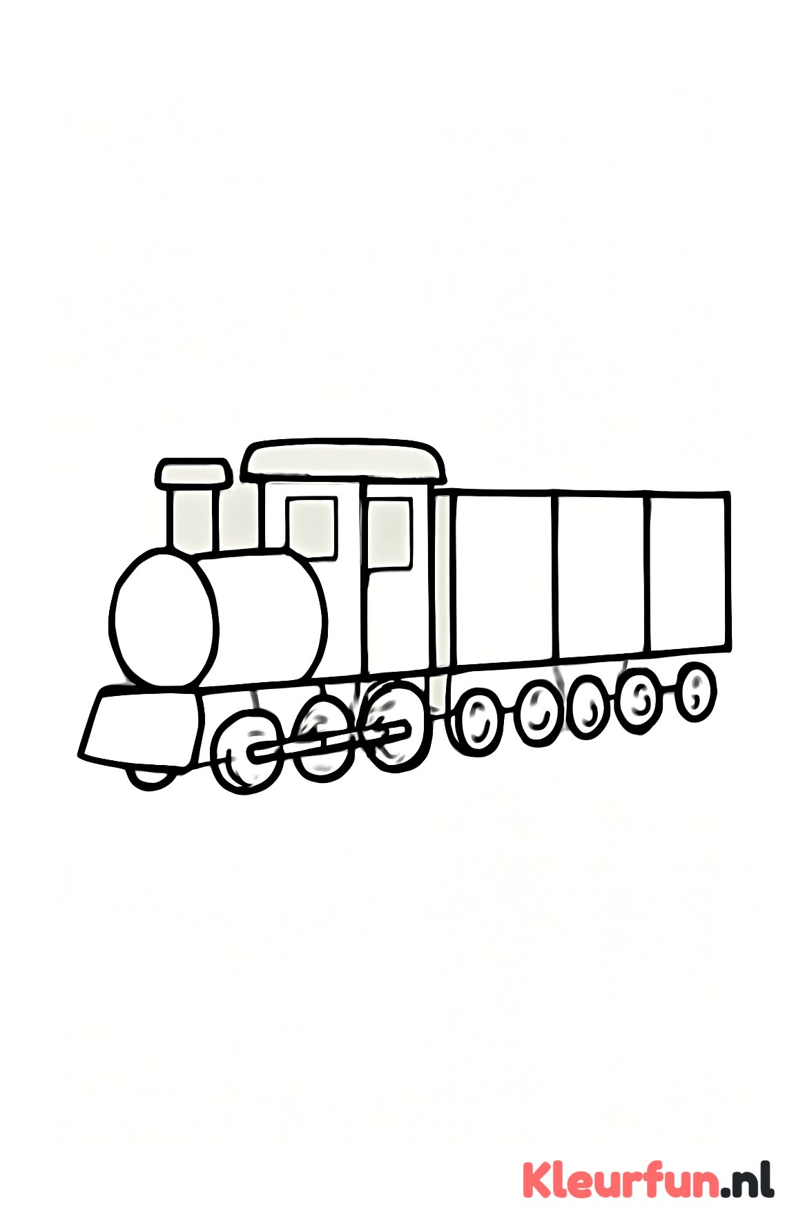 Lange goederentrein met blokwagons