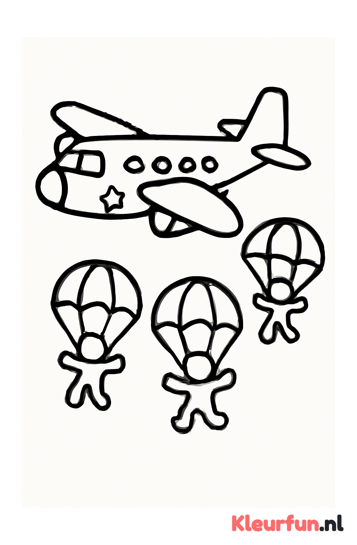 Legervliegtuig met parachutisten