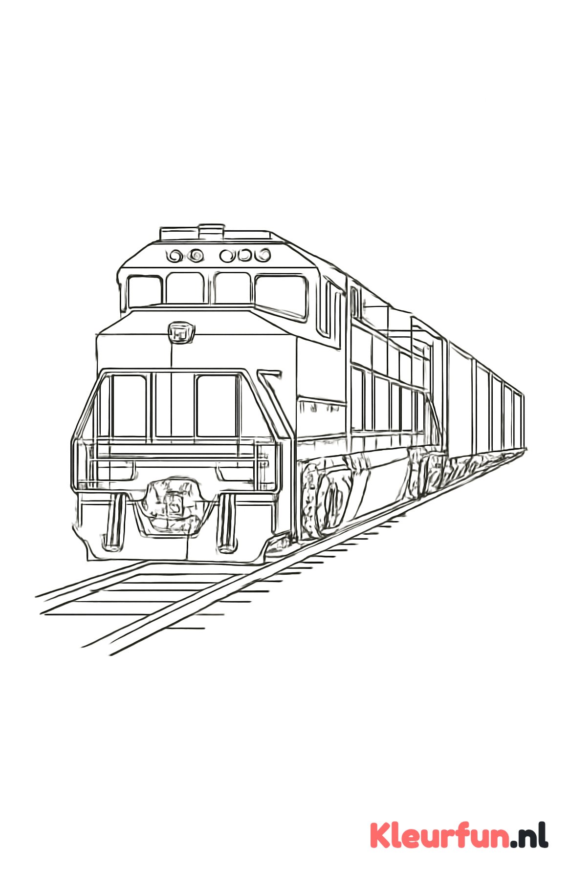 Locomotief met goederentrein