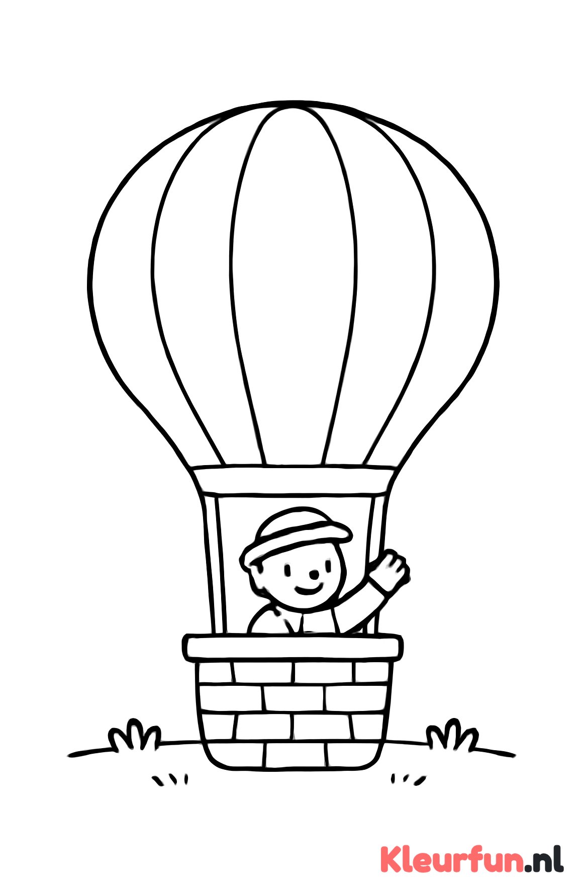 Luchtballon opstijgen met piloot