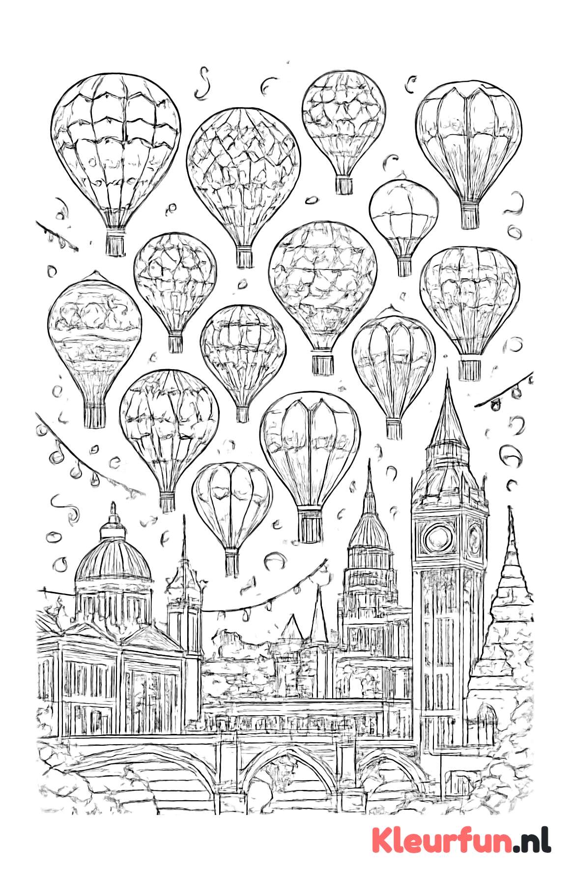 Luchtballonnenfestival in de stad