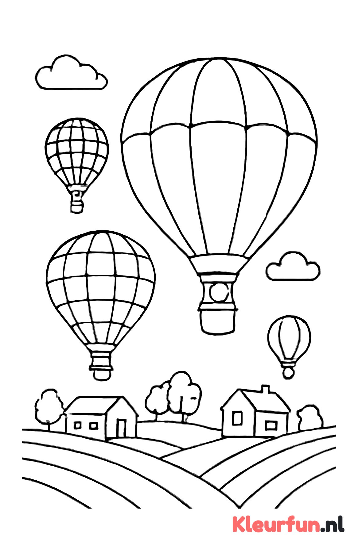 Luchtballonnen in de lucht
