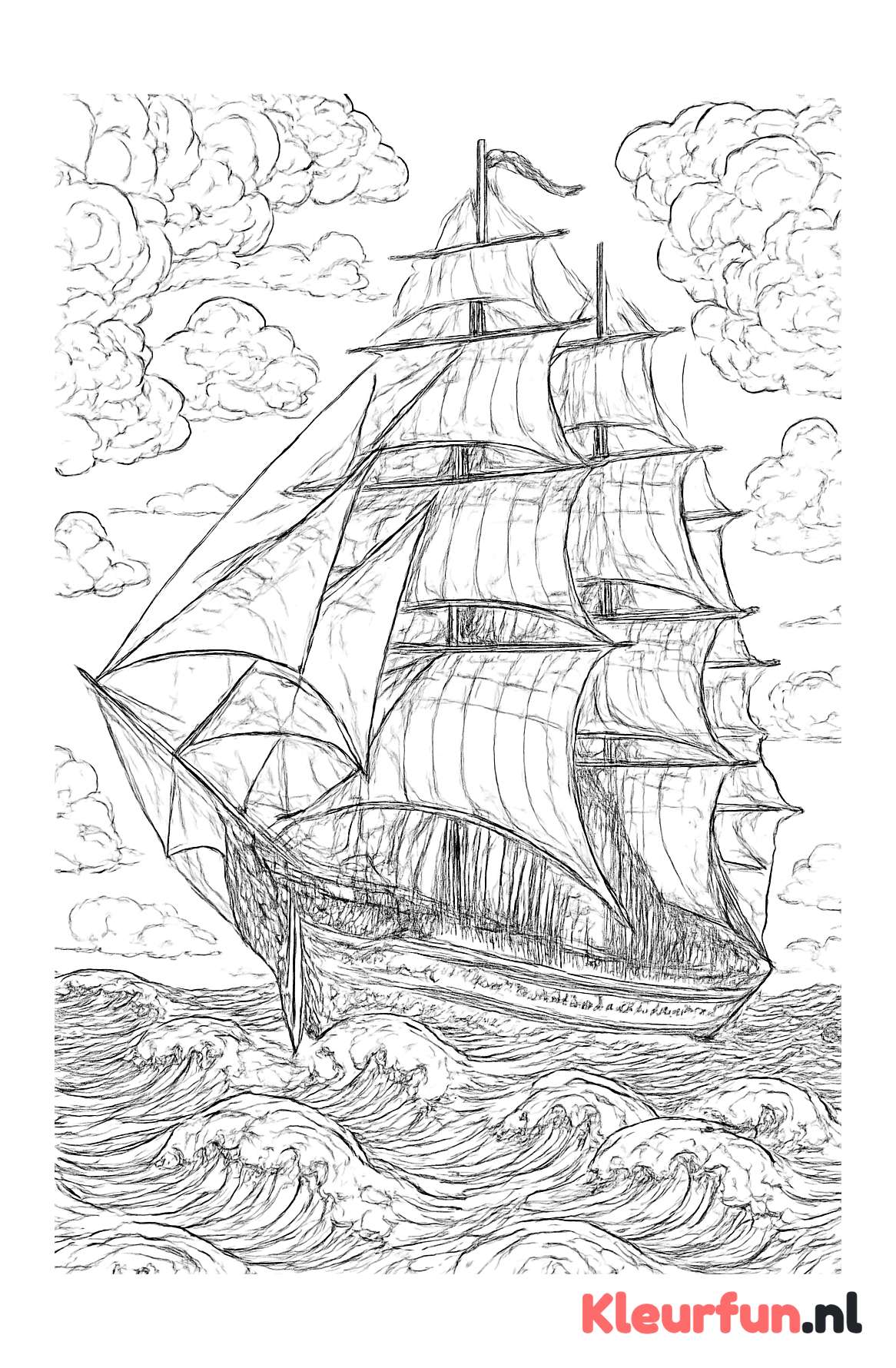 Meerdelig Zeilschip met Meerdere Masten