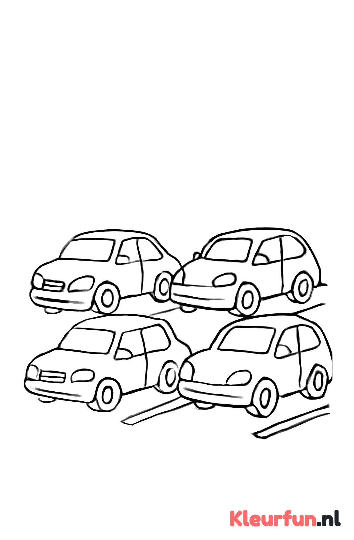 Meerdere auto's op parkeerplaats
