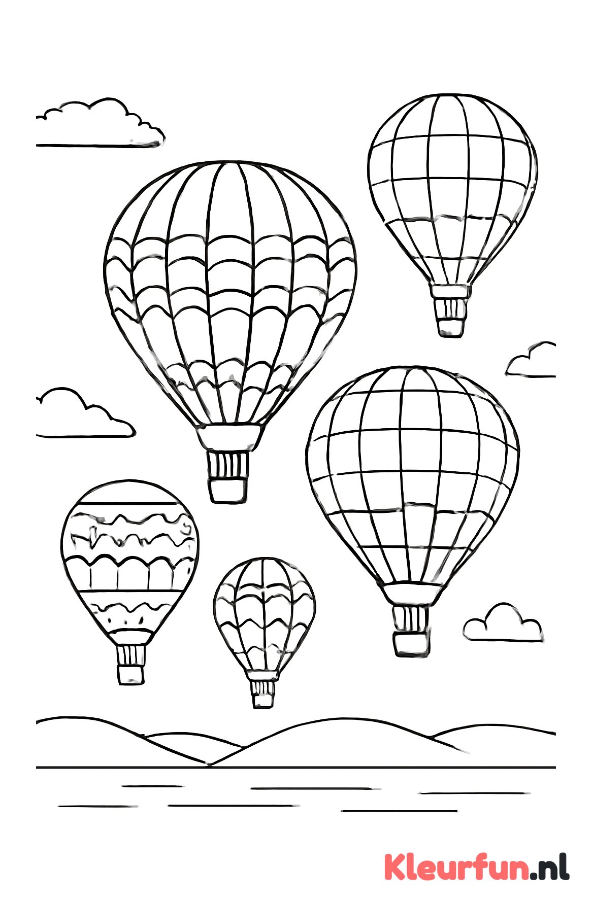 Meerdere luchtballonnen in de lucht