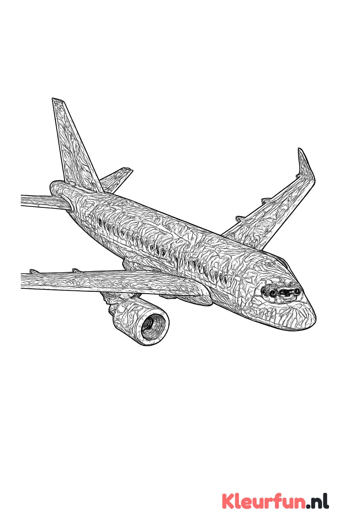 Modern passagiersvliegtuig in vlucht
