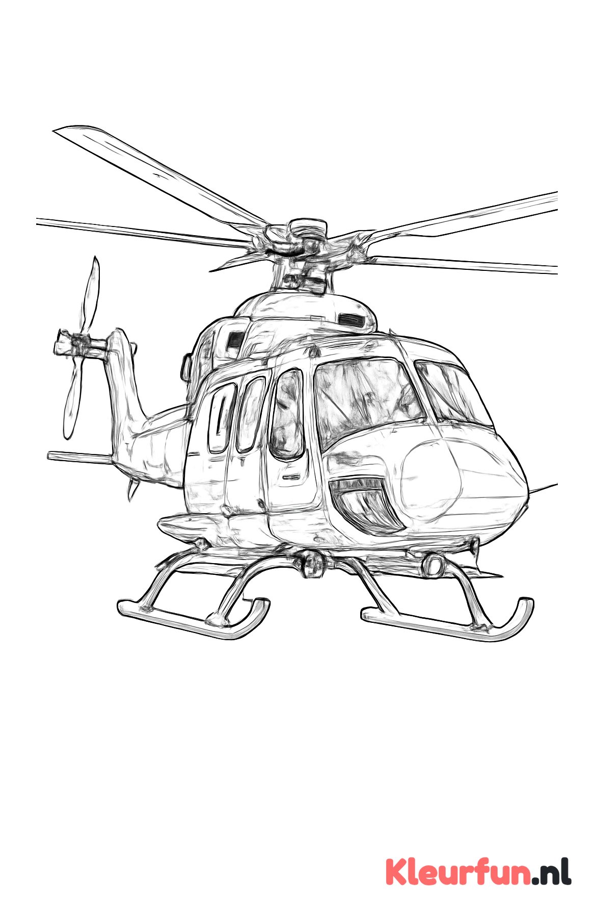 Moderne helikopter in vlucht