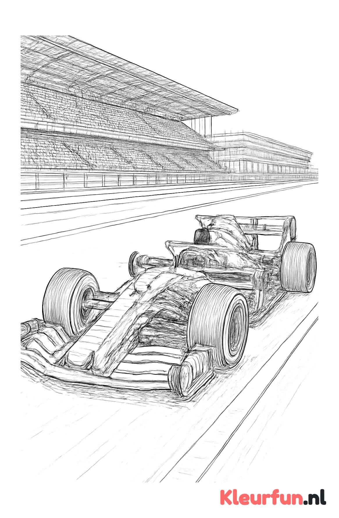 Moderne raceauto op circuit