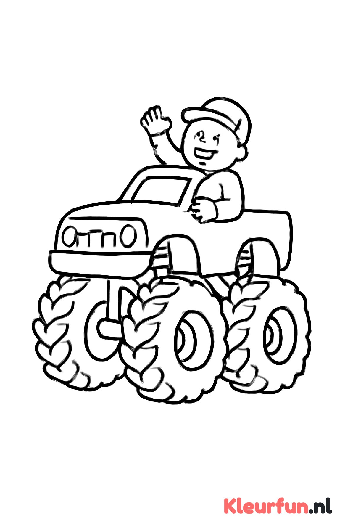 Monstertruck met bestuurder
