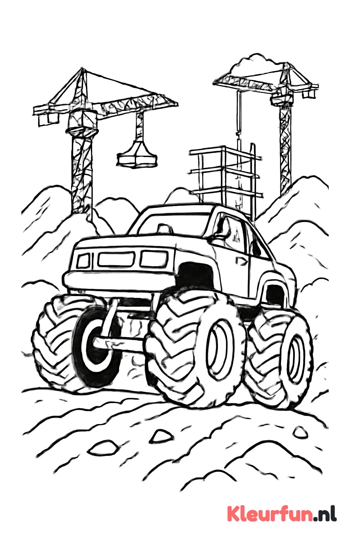 Monstertruck bouwplaats