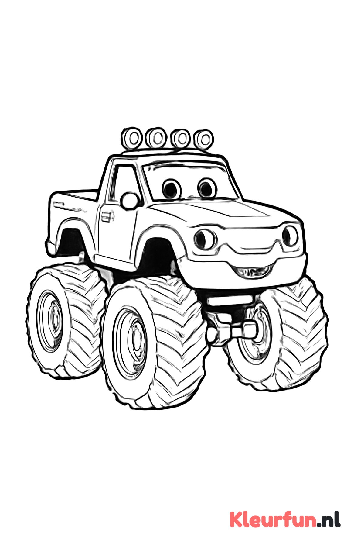 Monstertruck cartoon vriendelijk